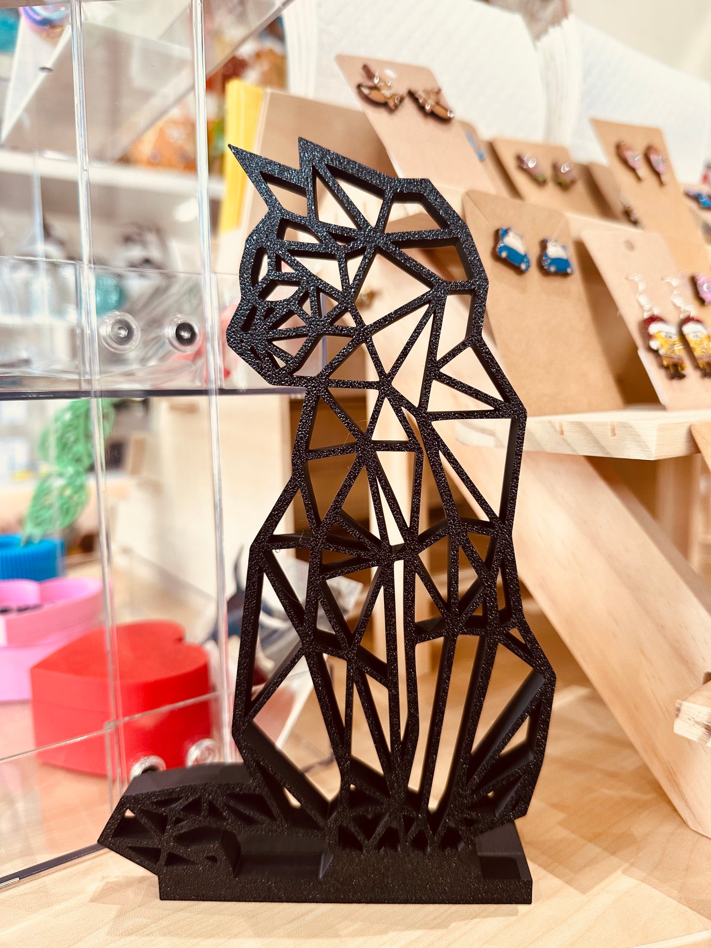 Large sitting cat decor