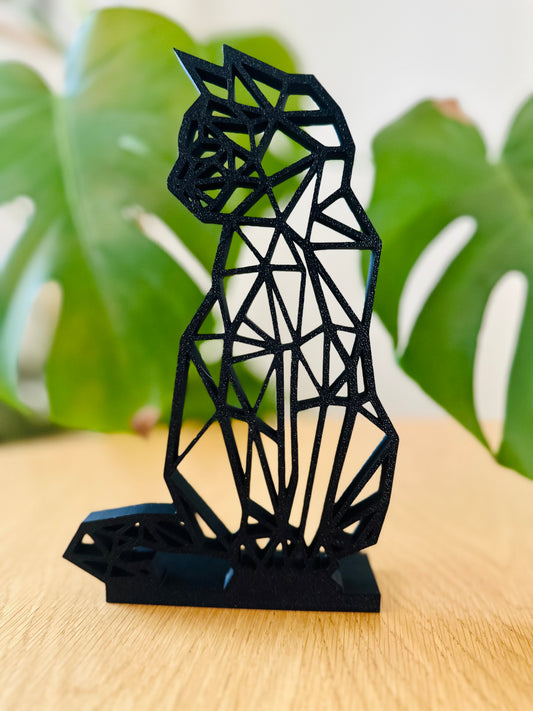 Large sitting cat decor